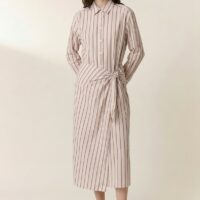 Robe Chemise Rayée Portefeuille