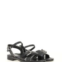 Sandales Plates En Cuir-MJUS