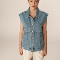 Veste Oversize En Jean Sans Manches PAULETTE-GRACE & MILA