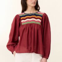 Blouse Ample À Plastron En Crochet