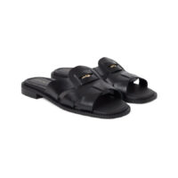 Mules Plates En Cuir-TOMMY HILFIGER