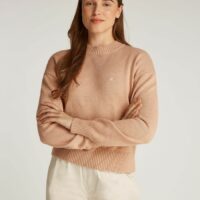 Pull Col Montant À Manches Longues-CALVIN KLEIN JEANS