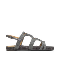 Sandales Plates En Tressage Métallisé Artisanal Et Jute PITRA PLATFORM-CASTANER