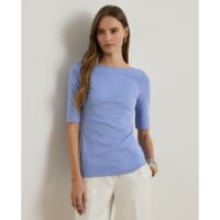 Tee Shirt Col Bateau À Manches Courtes-LAUREN RALPH LAUREN