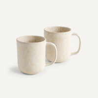 Lot De 2 Mugs En Grès Émaillé Mat