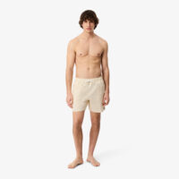 Short De Bain Mi-long Rayé Texturé-LACOSTE
