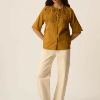 Blouse À Manches Courtes Avec Détails En Dentelle