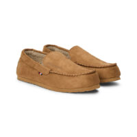 Chaussons Pantoufles En Cuir Suède-TOMMY HILFIGER