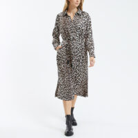Robe Chemise Léopard Manches Longues CEDIA-SUNCOO