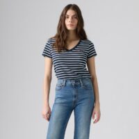 T-shirt Col V Rayé Manches Courtes-LEVI'S