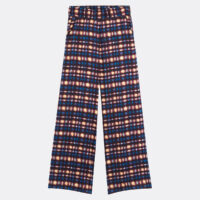 Pantalon Large Fluide À Carreaux