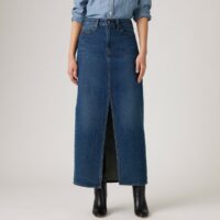 Jupe Droite Midi Fendue En Denim-LEVI'S