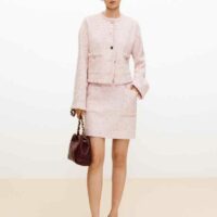 Veste en tweed - Rose