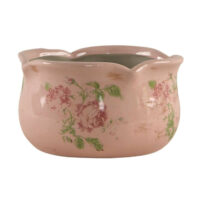 ° coupe ronde bord dentelé rose ancienne ø21 x ht.12-CHEMIN DE CAMPAGNE
