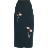 Jupe à broderie florale - Erdem