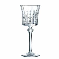6 verres à pied 19cl - verre ultra transparent au design vintage-Verre-Transparent-Cristal d'Arques
