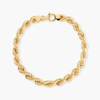 Bracelet Cordelia Maille Corde Or Jaune 18 cm - Histoire d'Or