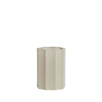 Abat-jour cylindrique textile marron clair 18x18x25cm-Lin-Marron-Light & Living
