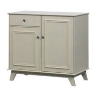 Amoire 2 placards 1 tiroir en bois vert d'eau 98x55x93cm-Bois-Beige-Meubles & Design