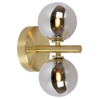 Applique 2 lumières h24.5cm laiton--Doré-Lucide
