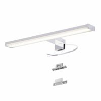 Applique de salle de bain aluminium chromé LED 10W 40 cm IP44-Aluminium-Argenté-Alpinaluz