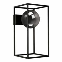 Applique murale métal verre pour salle de bain h27cm gris-Verre-Gris-Elements Lighting