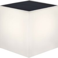 Applique murale recharge solaire wally 12 x 12 x 18 cm--Blanc-Newgarden