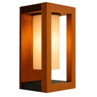 Applique murale solaire acier marron h31cm--Marron-LUMISKY