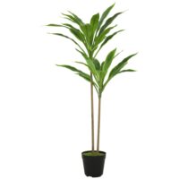 Arbre artificiel cordyline 29 feuilles intérieure et extérieure vert-Lin-Vert-Homcom