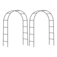 Arche déco en fer noir atea (lot de 2)--Noir-Gardman