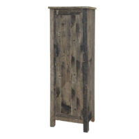 Armoire 1 porte rangement chambre salle de bain bois marron 160cm-Bois-Marron-CHEMIN DE CAMPAGNE