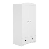 Armoire 2 portes 1 tiroir blanc--Blanc-Kocot Kids