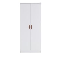Armoire 2 portes blanc 204.1x84.4x53.2cm--Blanc-MueMue