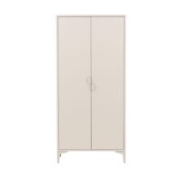 Armoire 2 portes en métal h183cm - beige-Métal-Beige-Venture Home