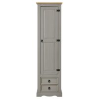 Armoire 8 étagères 2 tiroirs en bois massif