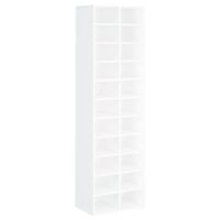 Armoire à chaussures bois d'ingénierie blanc 54x34x183 cm-Bois-Blanc-Maison Chic