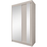Armoire à portes coulissantes 120/216/61 cachemire avec miroir--Taupe-Beauty Sofa GmbH