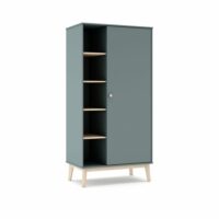 Armoire avec 1 porte et 4 étagères 90x181 cm--Vert-That's Casa