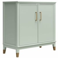 Armoire avec 2 portes en effet bois vert-Bois-Vert-Dorel Home