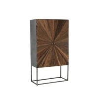 Armoire bar en bois et pieds métal-Métal-Marron-Hellin
