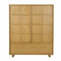 Armoire bois clair design l100-Bois-Marron-Zuiver