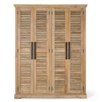 Armoire bois manguier naturelle 190 cm-Bois de Manguier-Beige-GINER Y COLOMER