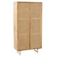 Armoire en rotin et bois de manguier naturel naturel 45 x 95-Bois de Manguier-Beige-Jolipa