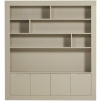 Armoire murale en pin taupe-Bois de Pin-Blanc-vtwonen