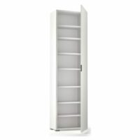Armoire polyvalente 1 porte effet bois blanc 50x30 cm-Bois-Blanc-Dmora