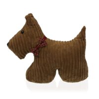 Arrêt de porte chien marron en polyester--Marron-Versa Home