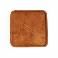 Assiette bois de teck marron 8