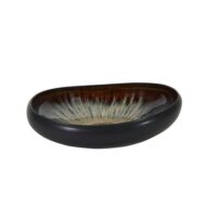 Assiette creuse en grès de table vert 21 cm - Lot de 6--Vert-Sibo Homeconcept