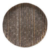 Assiette décorative doré aluminium h1xl27xl27cm-Aluminium-Doré-Casa Vivante