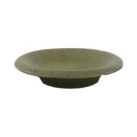 Assiette en grès khaki--Vert-Pomax